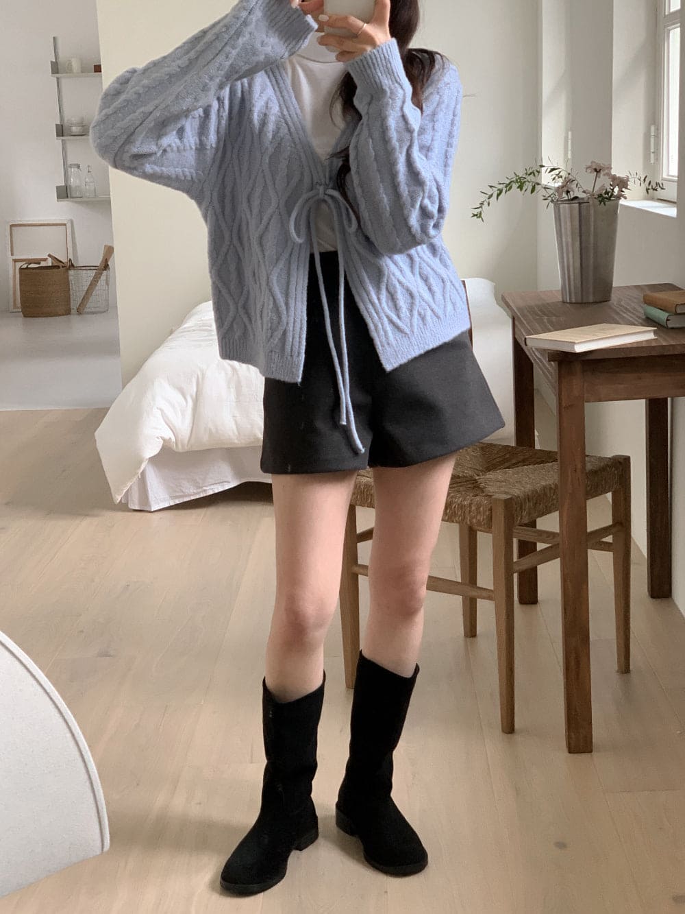 Palette Eyelet Ribbon Cardigan