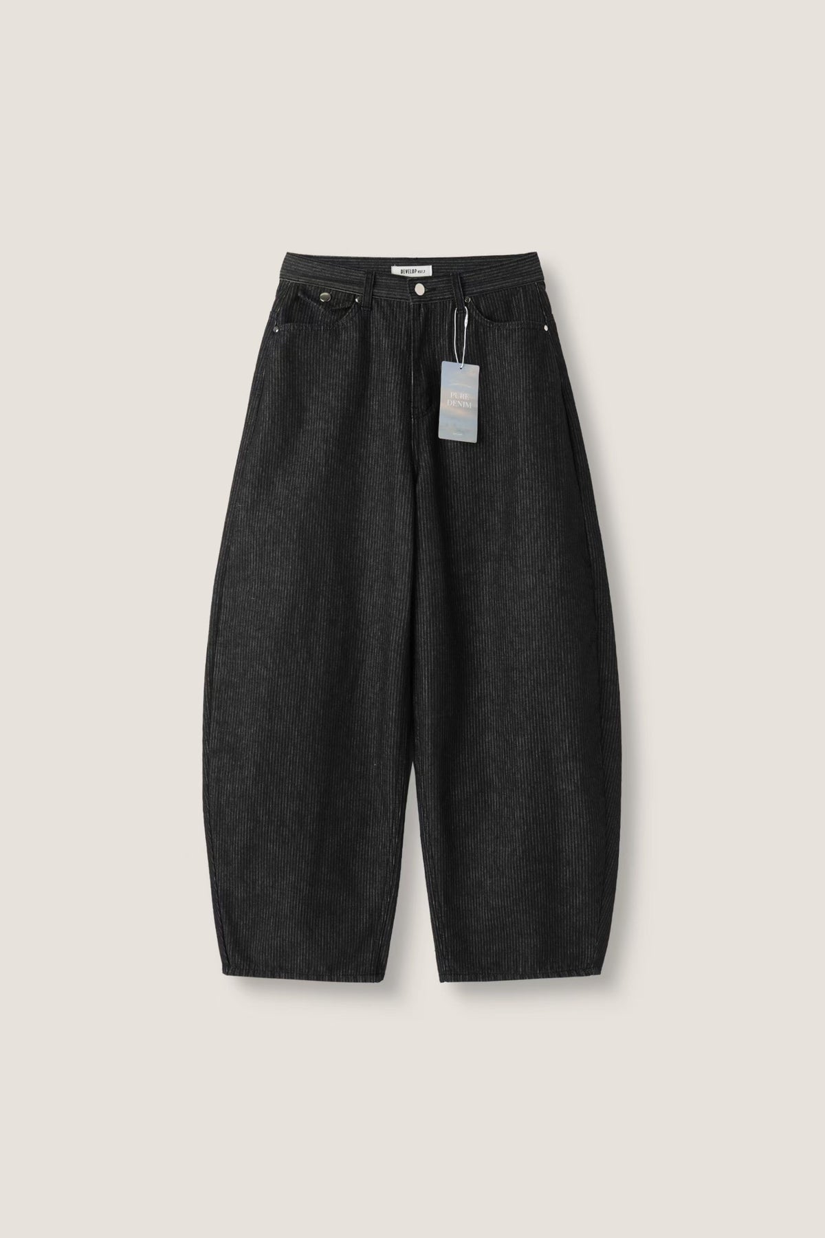 【神褲版型】Stripe Wide Pants