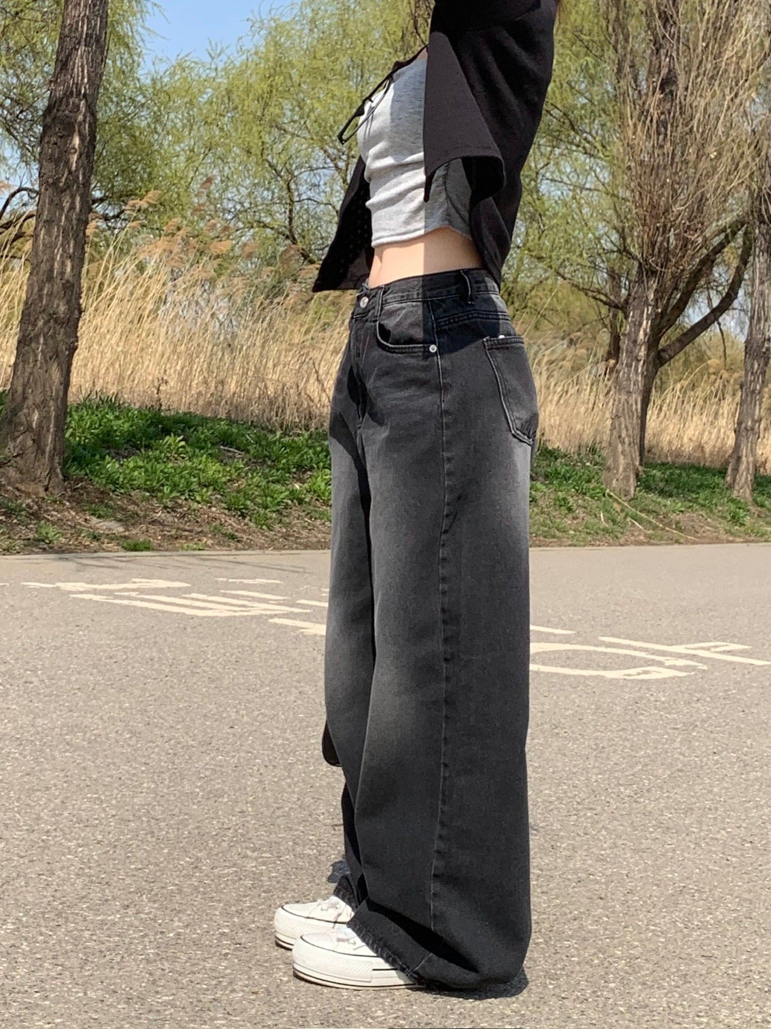 【Y2K Vibe】Cool Wide Jeans