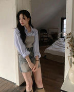 [Korean Hot Item!] Washing Denim Mini Skirt 