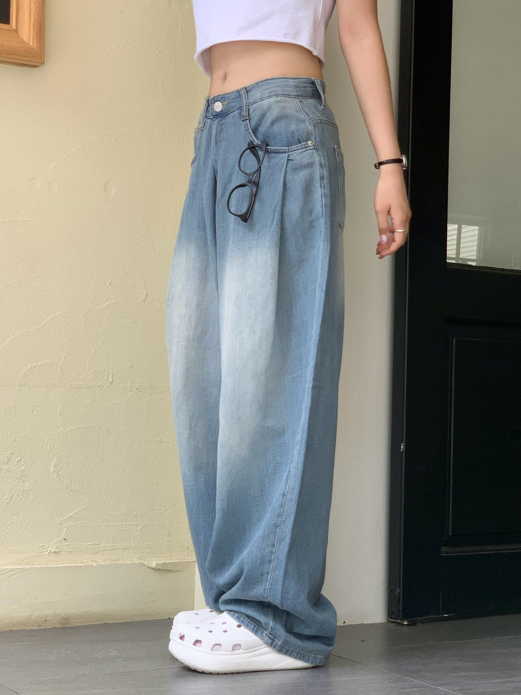 [Summer Fabric] Fresh Pintuck Wide Denim