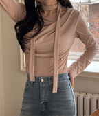 【🩰Ballet Core】Drape Shirring Tie Set