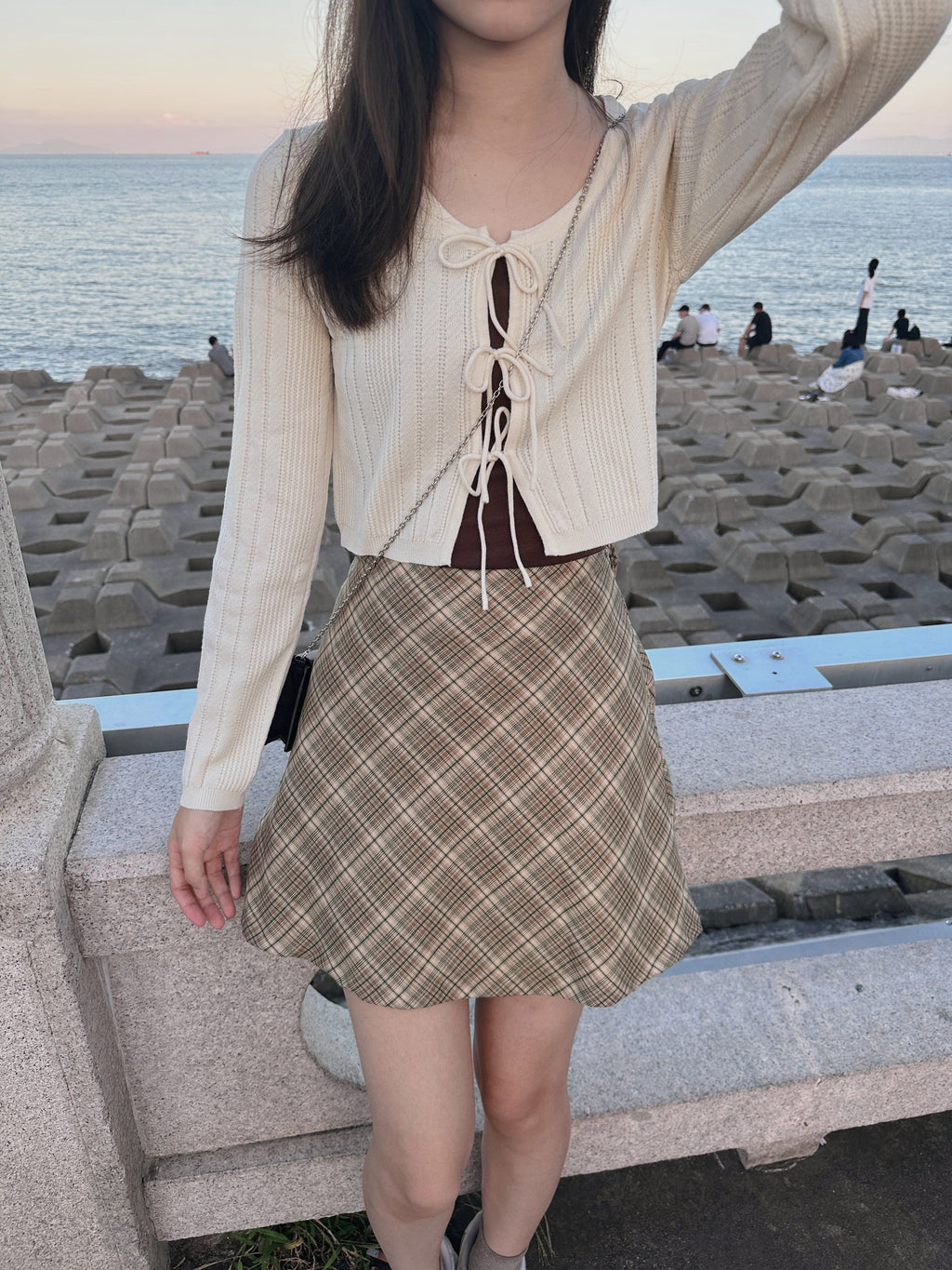 🤎 Basic Checked A-Skirt