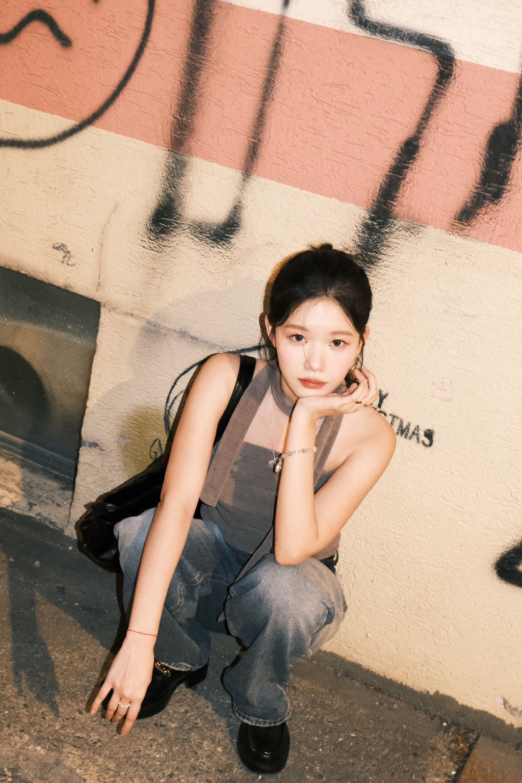 【y2k vibe】Serenity Scarf Top Set