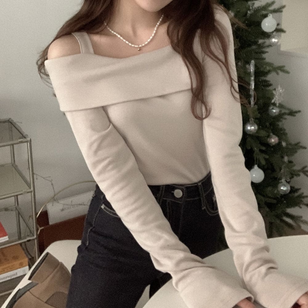 Opening Half Off Shoulder Top