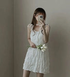 【Sweet and Girlish】Ruffled Dress Set
