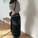 【🖤彎刀褲】Heaven Patch Wide Jeans