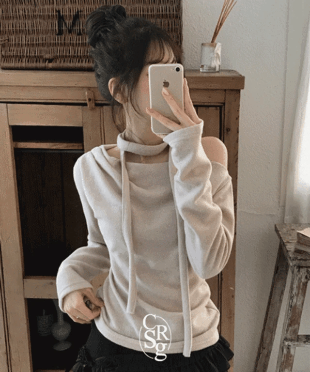 【單肩暖蝶結】Ribe Drape Off-Shoulder Set