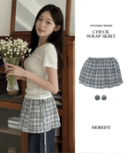 【Daily Mood】Check Wrap Skirt