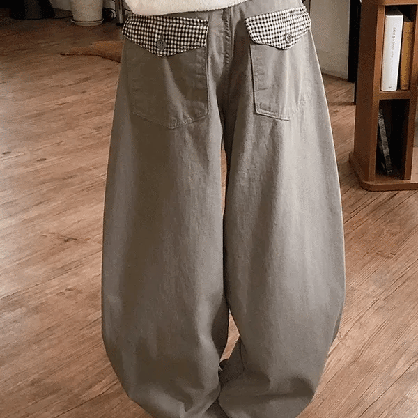 【彎刀神褲】Check Pocket Pants