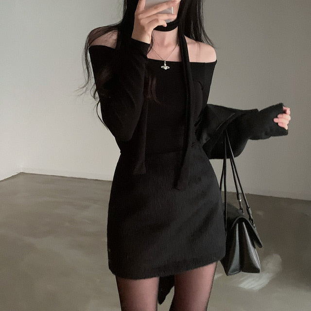 Tie Strap Off Shoulder Set 