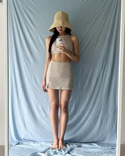 【優雅甜美】Crochet Skirt Bikini