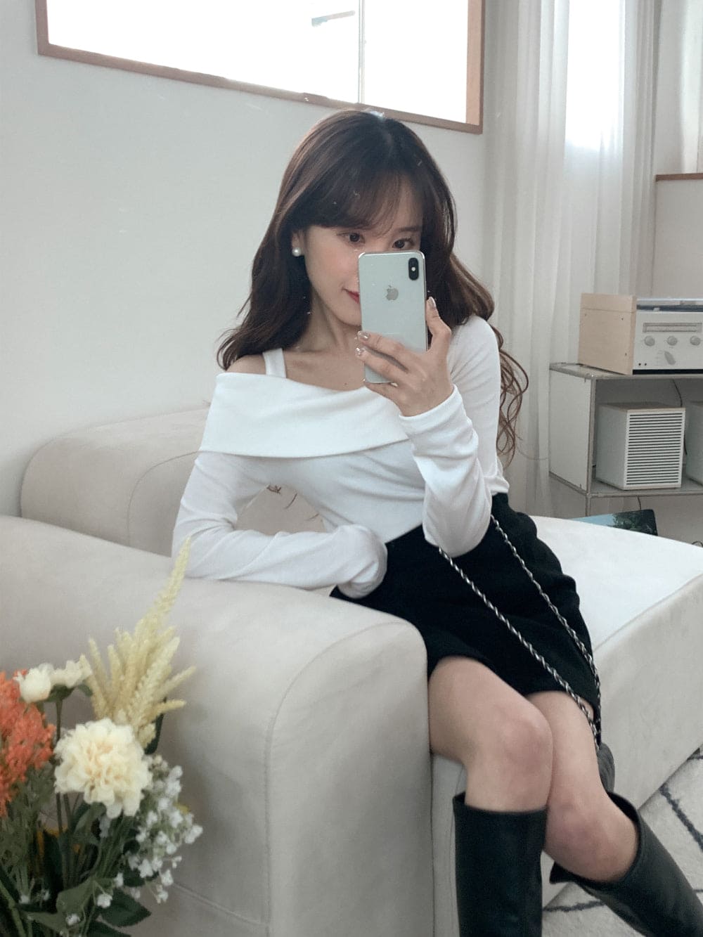 Opening Half Off Shoulder Top