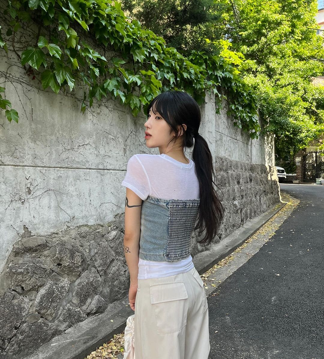 【y2k vibe】Denim Tube Top