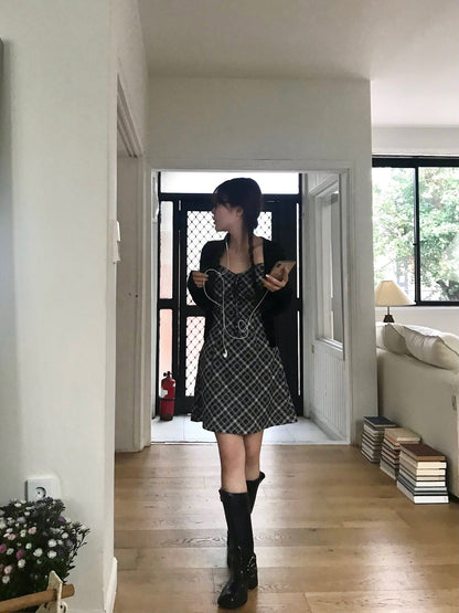 【🍂autumn vibe】Checked Mini Dress