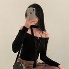 Tie Strap Off Shoulder Set 