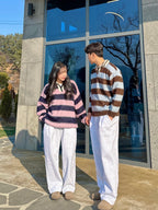 【🎅🏻情侶裝】Stripe Rugby Knitwear