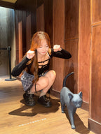 【🖤Sweet and alluring style】Ribbon Sleeveless 