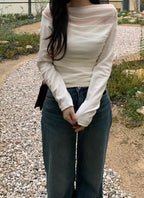 【🥂HOLIDAY PICK】Drape See-Through Tee 