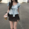 【夏日芭蕾風】Ribbon Puff Blouse