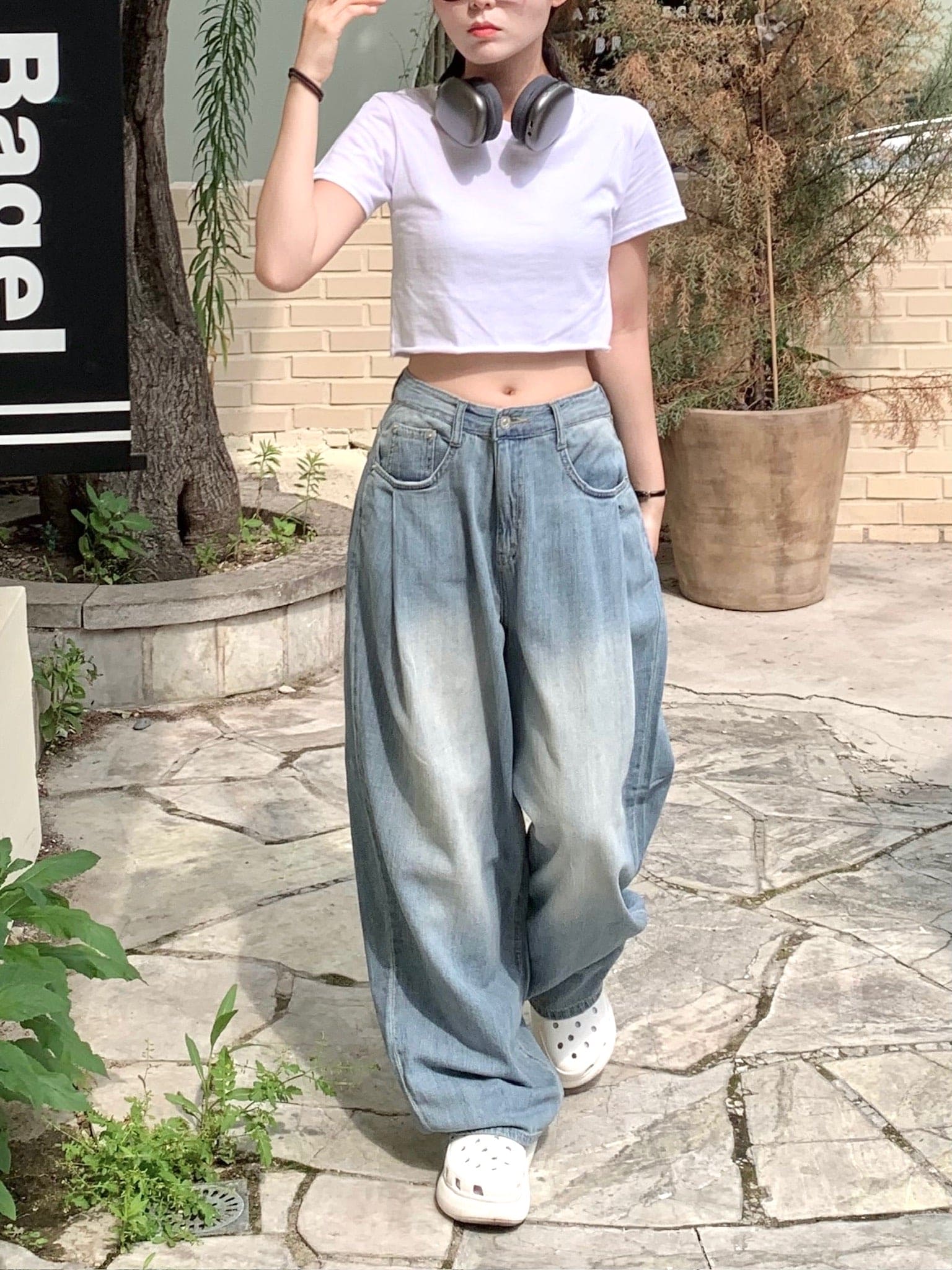 【夏天面料】Fresh Pintuck Wide Denim