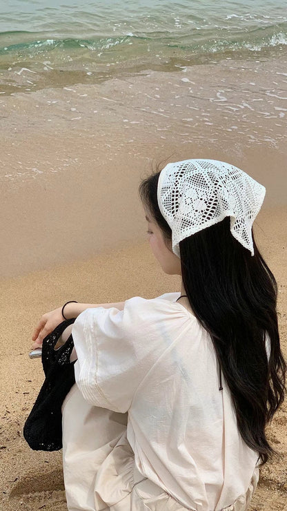 【Summer Time!】Lace Knit Headscarf