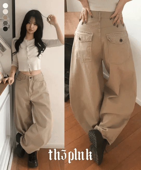 【彎刀神褲】Check Pocket Pants