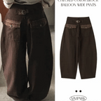 【🤎秋冬必備】Check Pocket Wide Pants