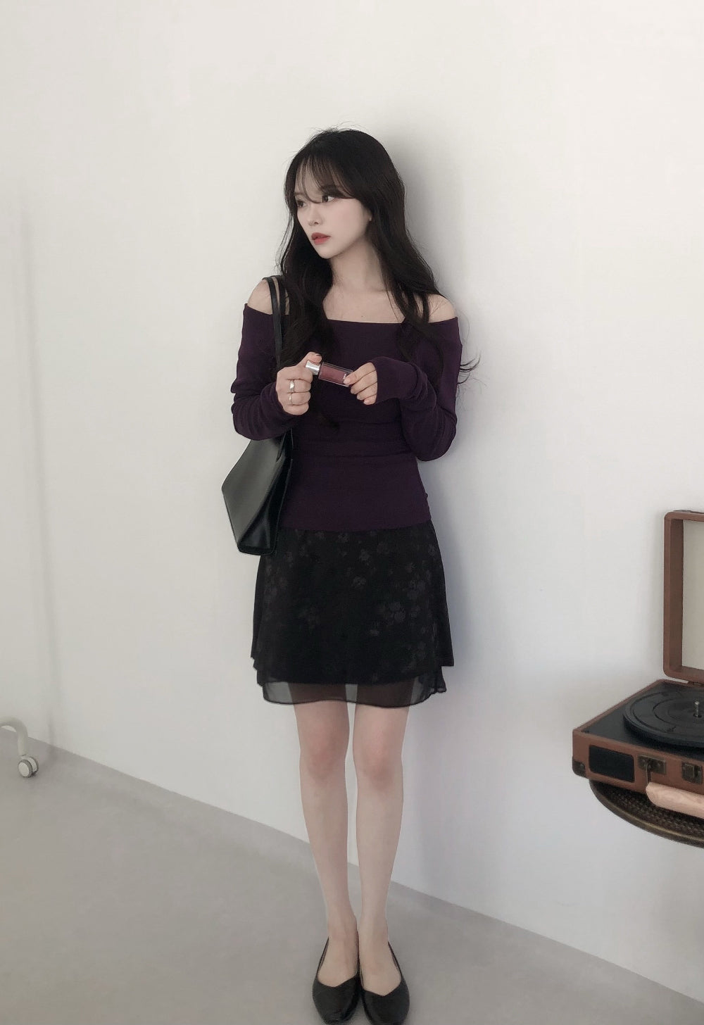 【🍇秋冬新色】Basic Off Shoulder Top