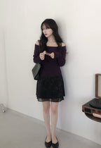 【🍇秋冬新色】Basic Off Shoulder Top