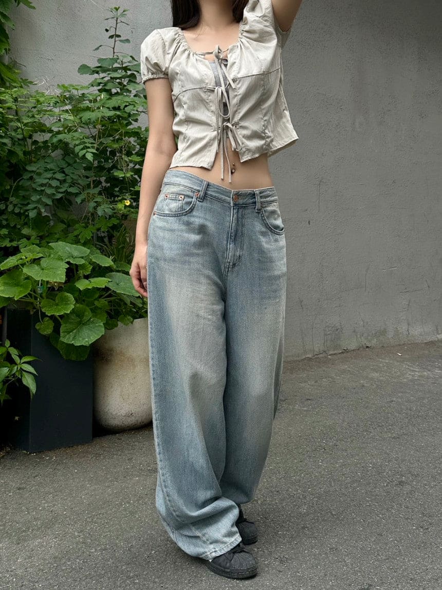 【Summer Fabric】Dear Wide Jeans