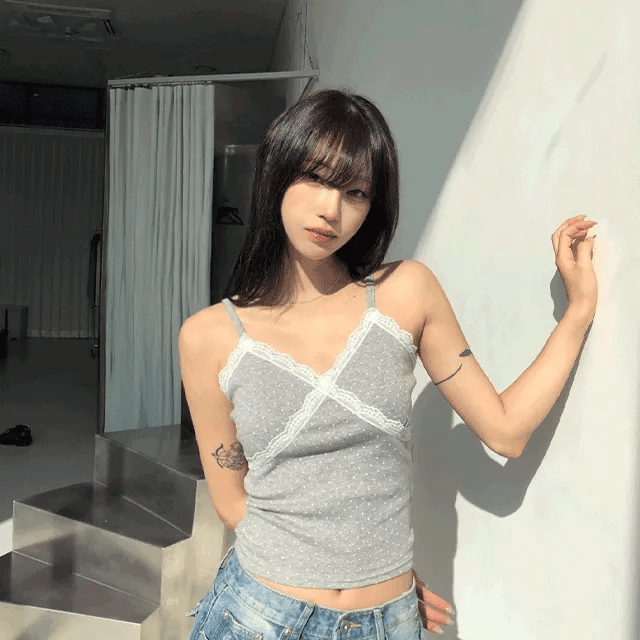 Mini Dot Lace Sleeveless