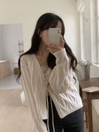 Palette Eyelet Ribbon Cardigan