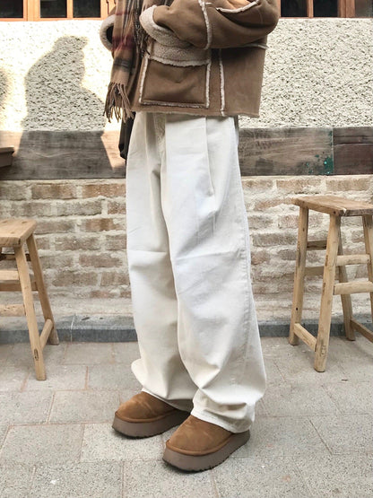 【🧸燈芯絨】Corduroy Wide Jeans