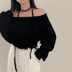 【型格休閒】Off Shoulder Sweatshirt Scarf Set