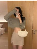 【Elegant and Sweet】Crochet Skirt Bikini 