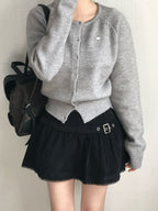 【🩶Daily】Label Cardigan 