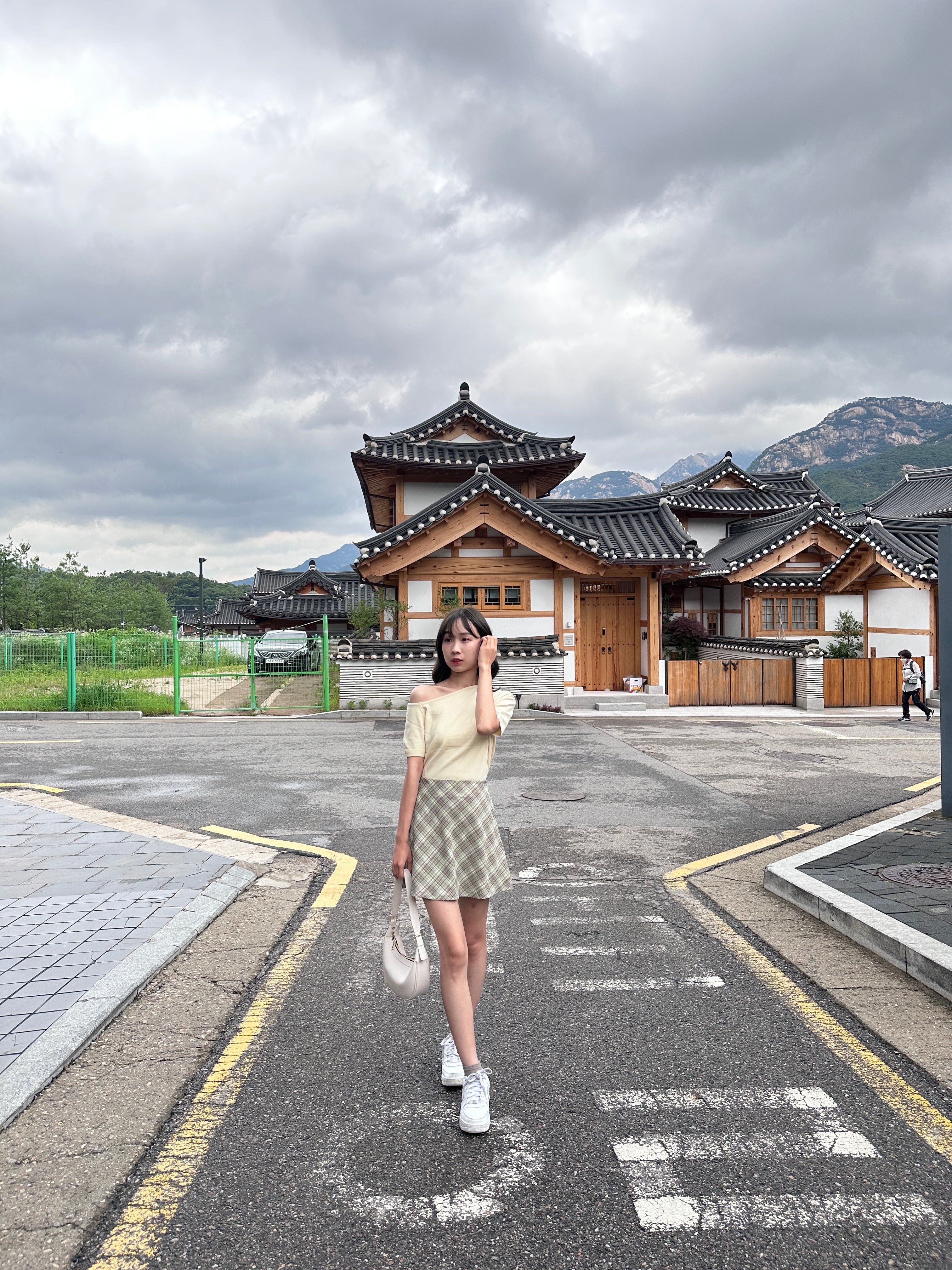 🤎 Basic Checked A-Skirt