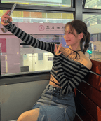 【🩶韓風小性感】Ribbon Strap Off Shoulder Top