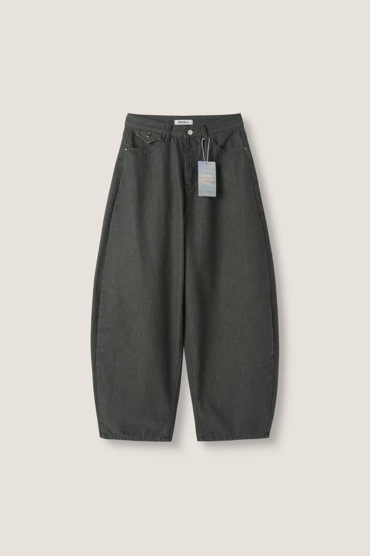 【神褲版型】Stripe Wide Pants