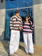 【🎅🏻情侶裝】Stripe Rugby Knitwear