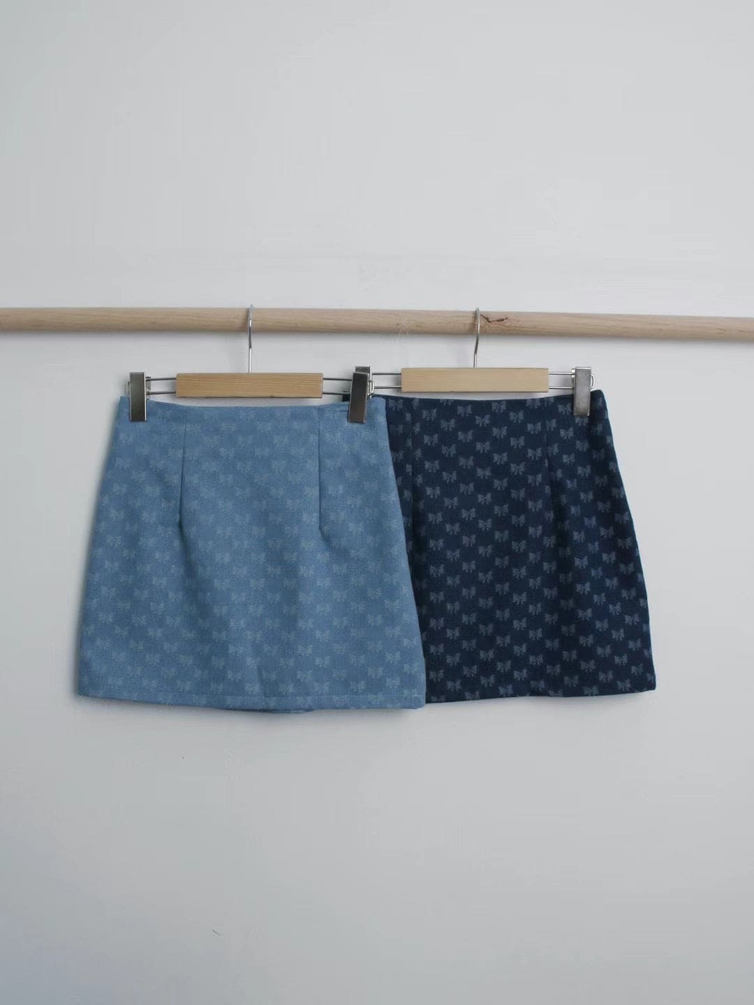 【🎀甜美可愛】Ribbon Denim A-line Skirt