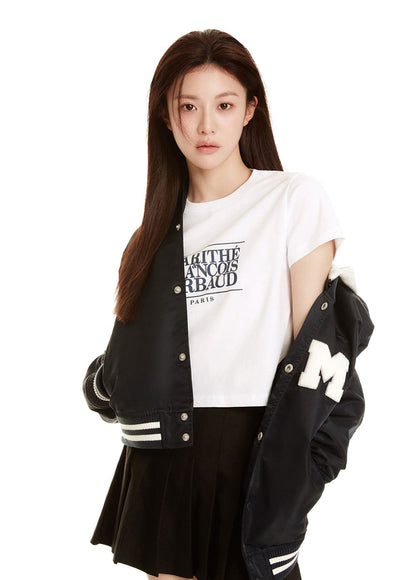 Marithe W CLASSIC LOGO CROP TEE(Wendy同款)