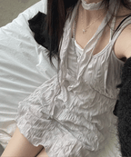 【Sweet and Girlish】Ruffled Dress Set