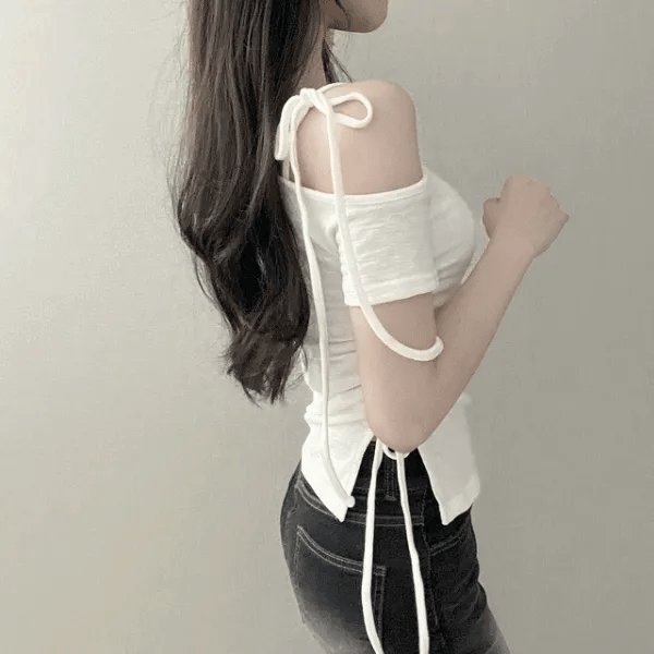 [Sweet and Salty] Newdi One-Shoulder Tee 