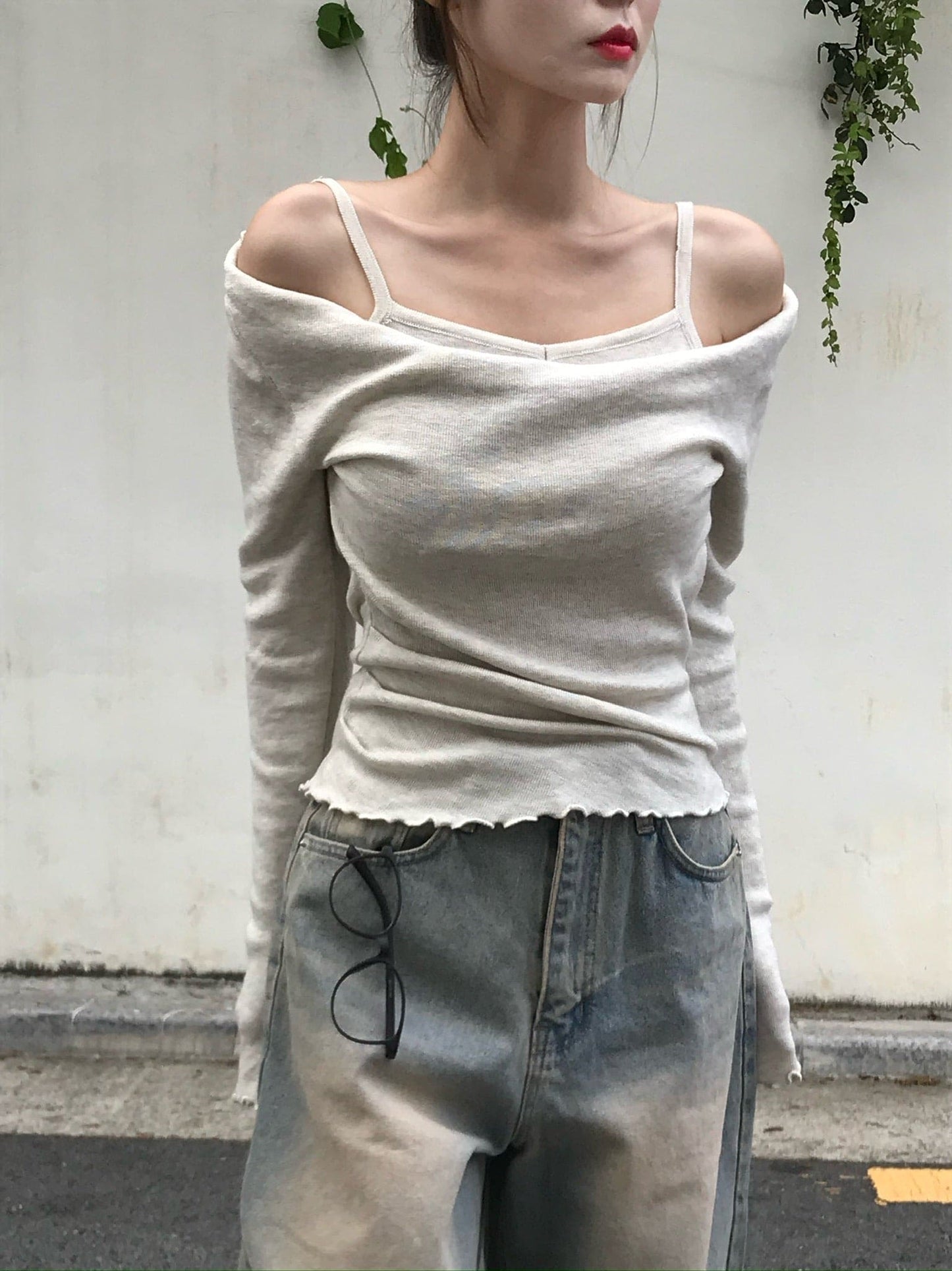 【🍂秋意濃濃】Drape Layered Knit Blouse