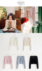 Elegant and simple knitted cardigan 