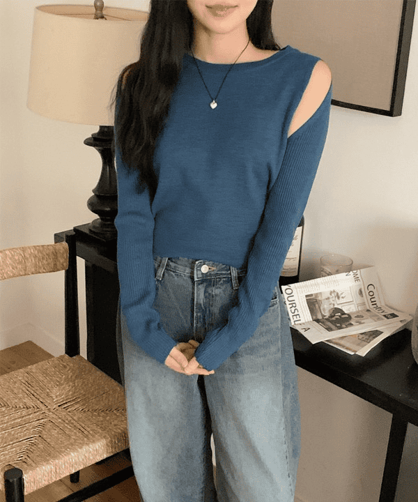 💙Open Shoulder Knitwear