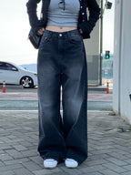 【Y2K Vibe】Cool Wide Jeans