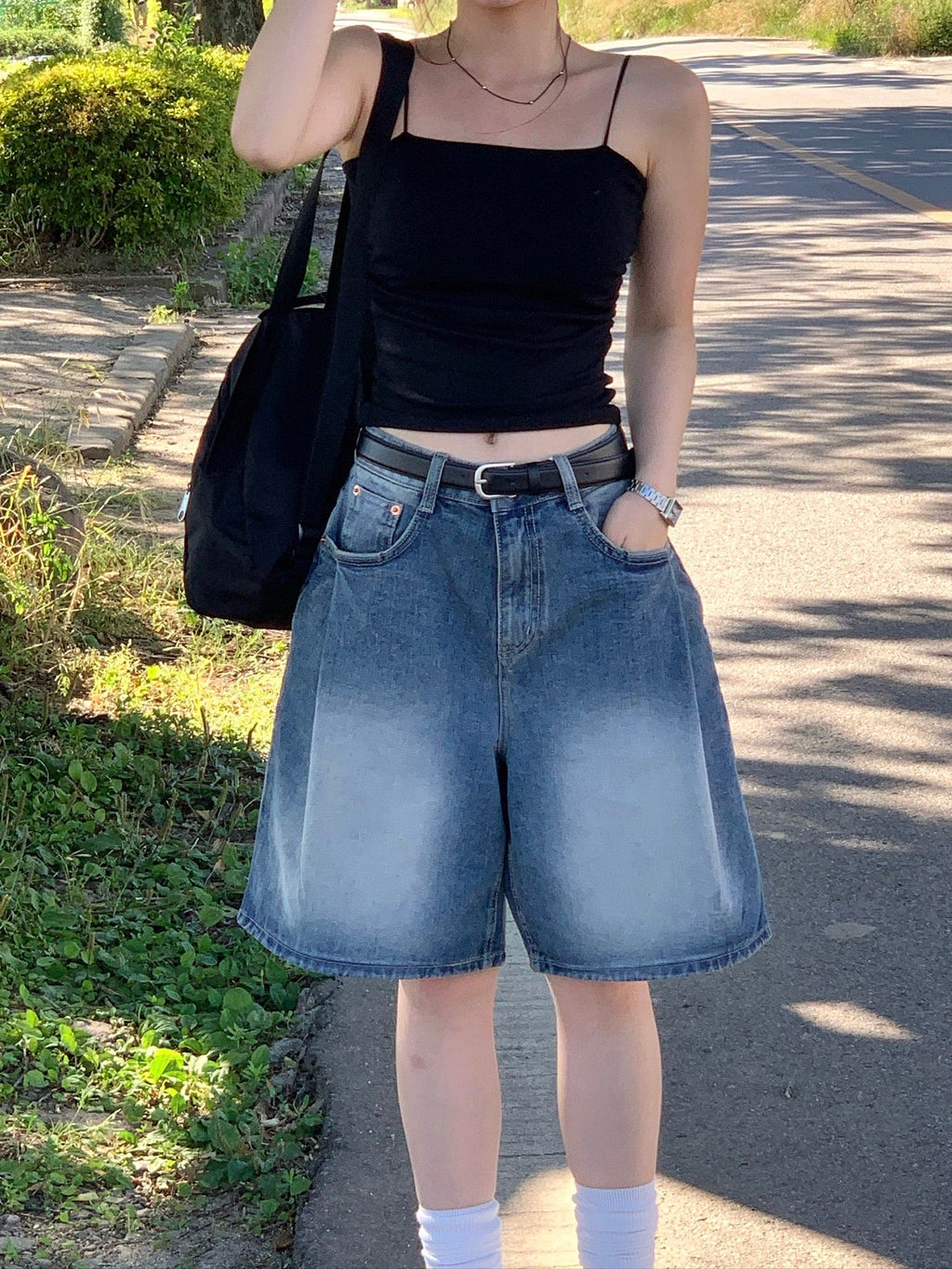 【慵懶風】Balloon Denim Half Pants